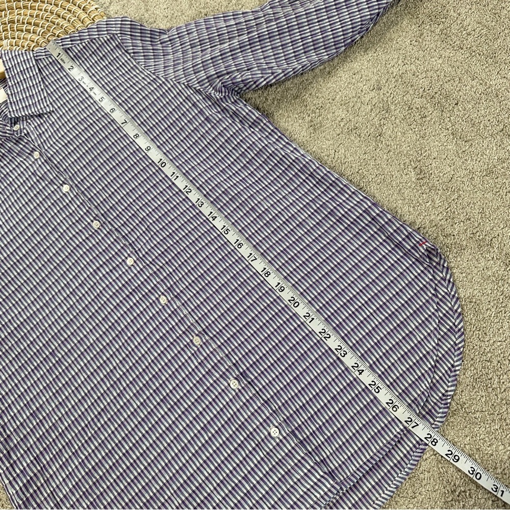 XiRENA Women’s Dawson Crinkled Button Down Shirt Longsleeve in Plaid Purple XS - Picture 12 of 14